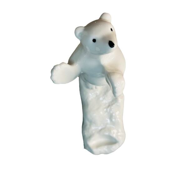 New Polar Bear White Ceramic Wine Bottle Holder Stand Rack Kitchen Bar Lodge - Picture 8 of 14